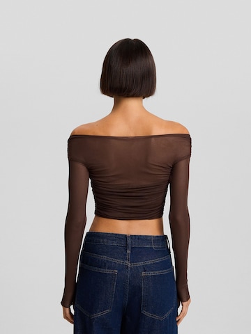 T-shirt Bershka en marron