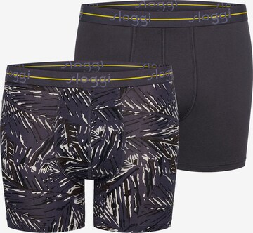 SLOGGI Langer Boxer ' Blue Start ' in Grau: Vorderseite