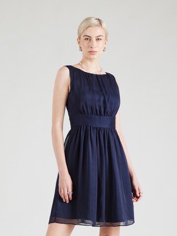 Robe de cocktail SWING en bleu : devant
