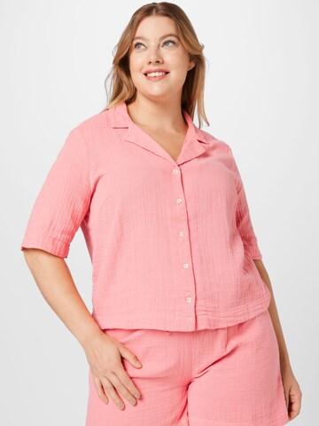 PIECES Blouse 'Stina' in Roze: voorkant