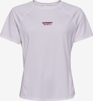 T-shirt fonctionnel Superdry en blanc : devant