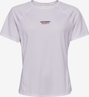 T-shirt fonctionnel Superdry en blanc : devant