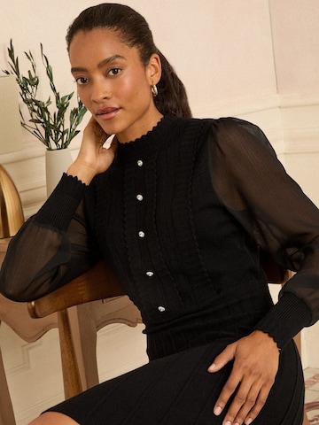 love & roses Strickkleid in Schwarz