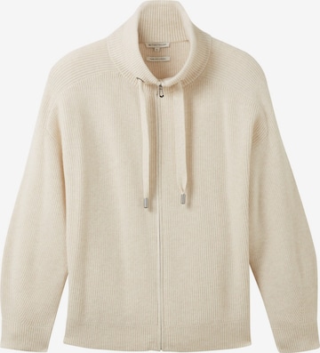 Cardigan TOM TAILOR en beige : devant