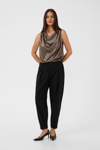 CULTURE Loose fit Pleat-front trousers 'Jamie' in Black