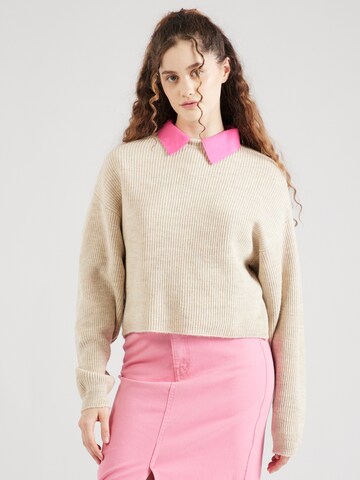 Pull-over 'Asya Jumper' ABOUT YOU en beige : devant