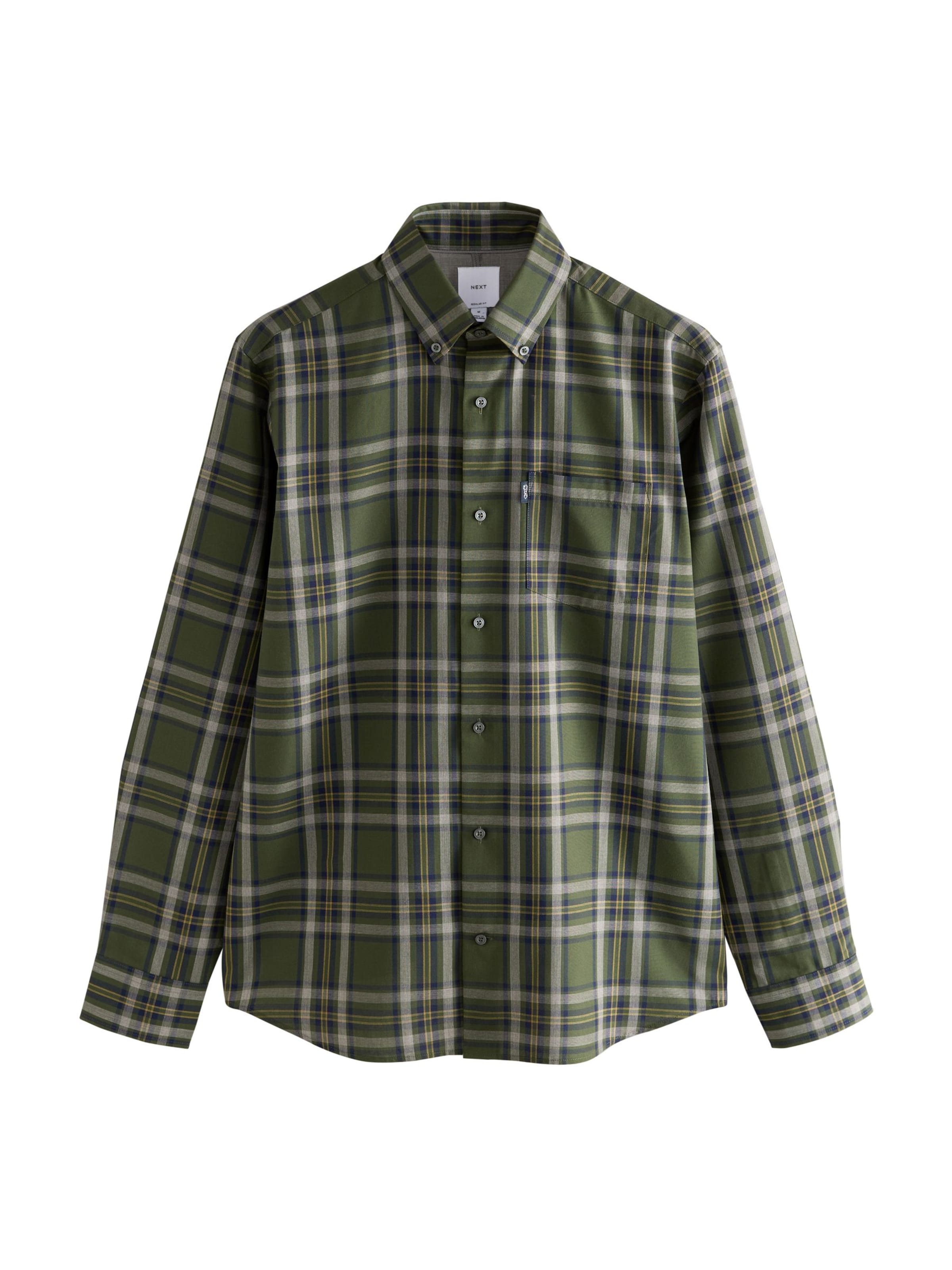 Next Regular Fit Hemd in Grün: Vorderseite