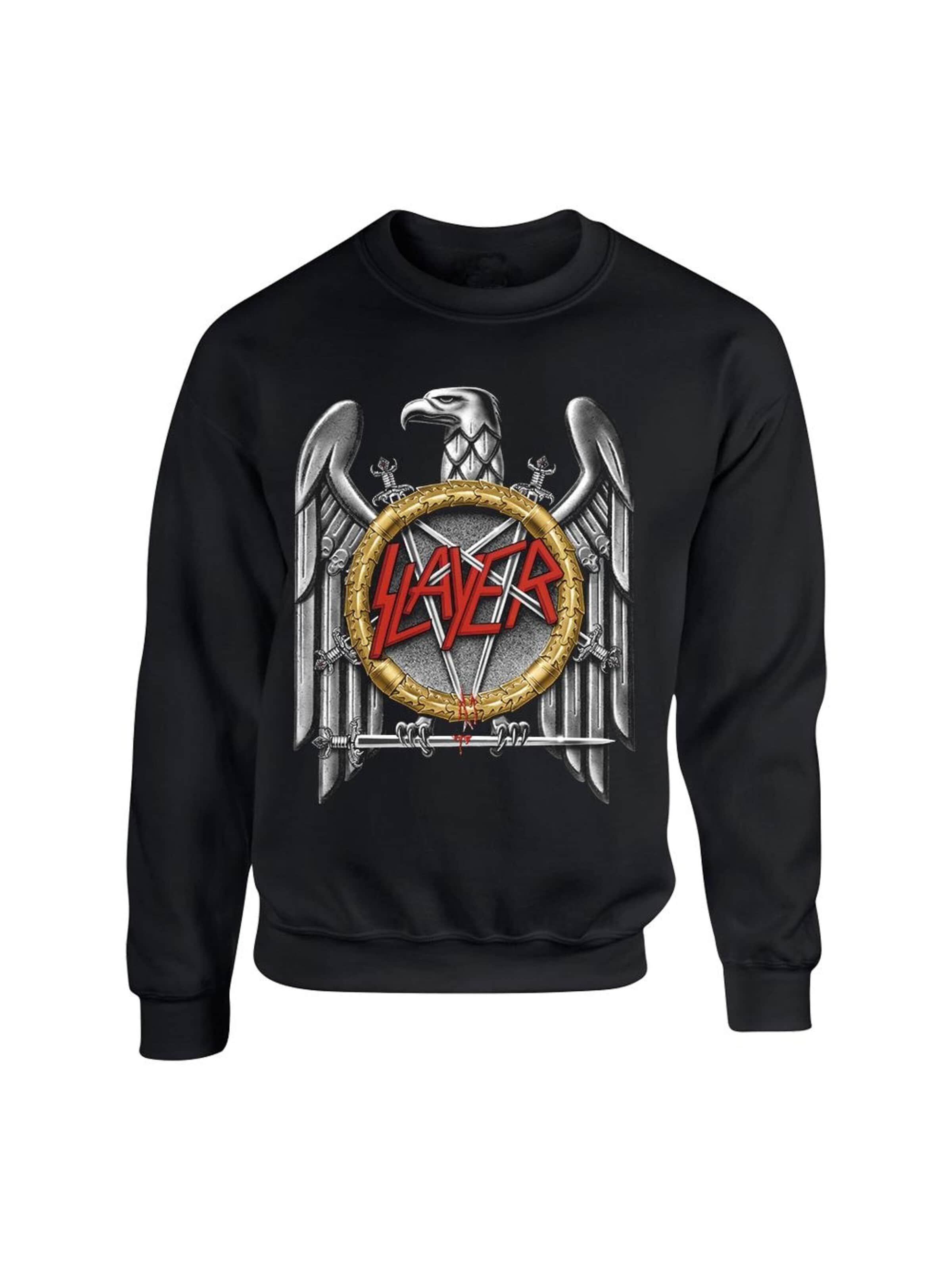 Rockshirts Sweatshirt 'Slayer Eagle' in Zwart: voorkant