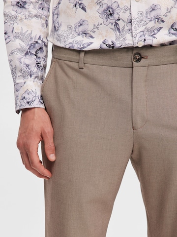 Coupe slim Pantalon chino SELECTED HOMME en beige