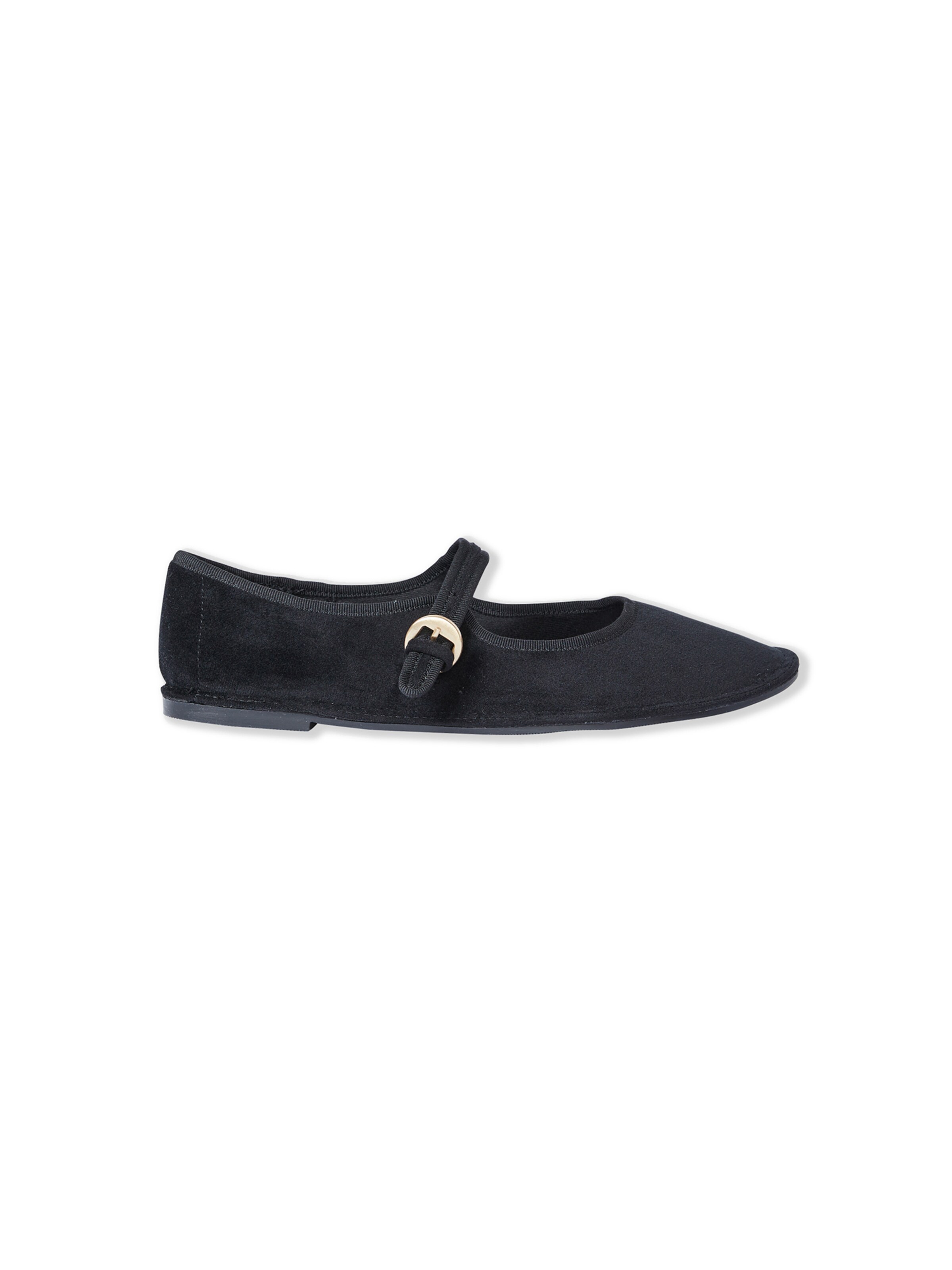 ETAM Ballet Flats with Strap in Black: front