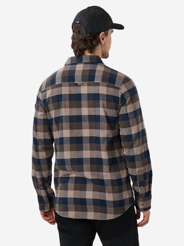 SWEDEMOUNT - Ajuste regular Camisa tradicional 'Nordkap' en marrón