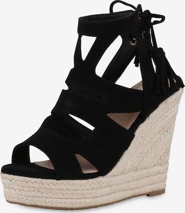 Van Hill Sandaal 'Ashley' in Zwart: voorkant