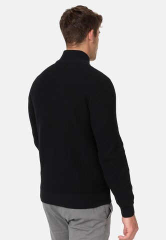 INDICODE JEANS Knit Cardigan 'Layton' in Black