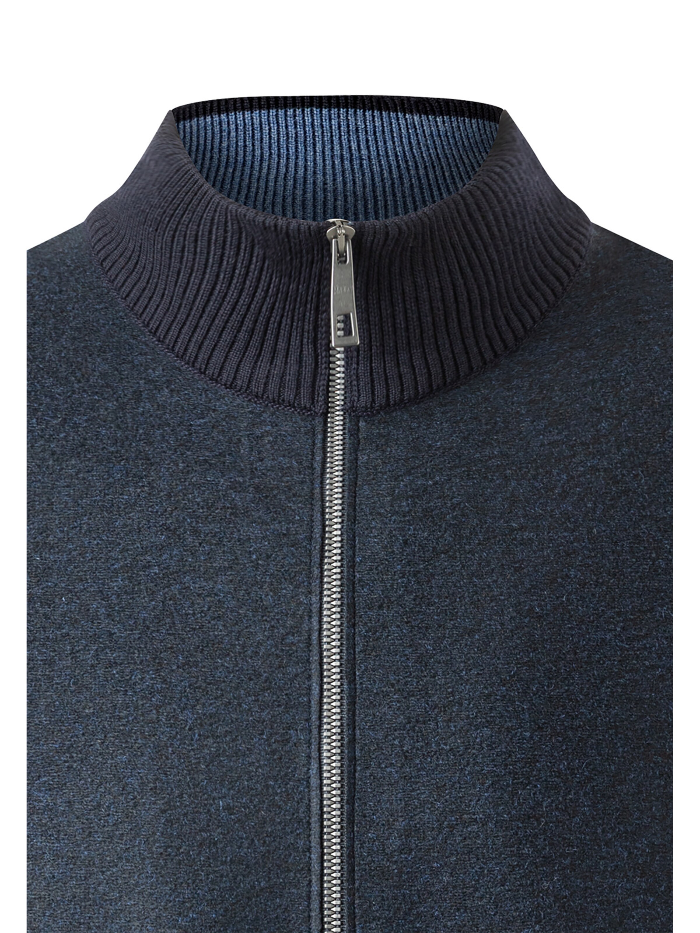 Vestes en maille MAERZ Muenchen en bleu : devant