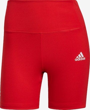 ADIDAS SPORTSWEAR Skinny Workout Pants 'Designed to Move' in Red: front