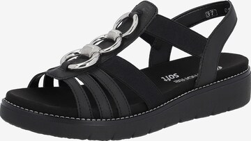 REMONTE Sandals in Black: front