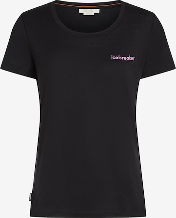 Tricou funcțional 'Scoop' de la ICEBREAKER pe negru: față