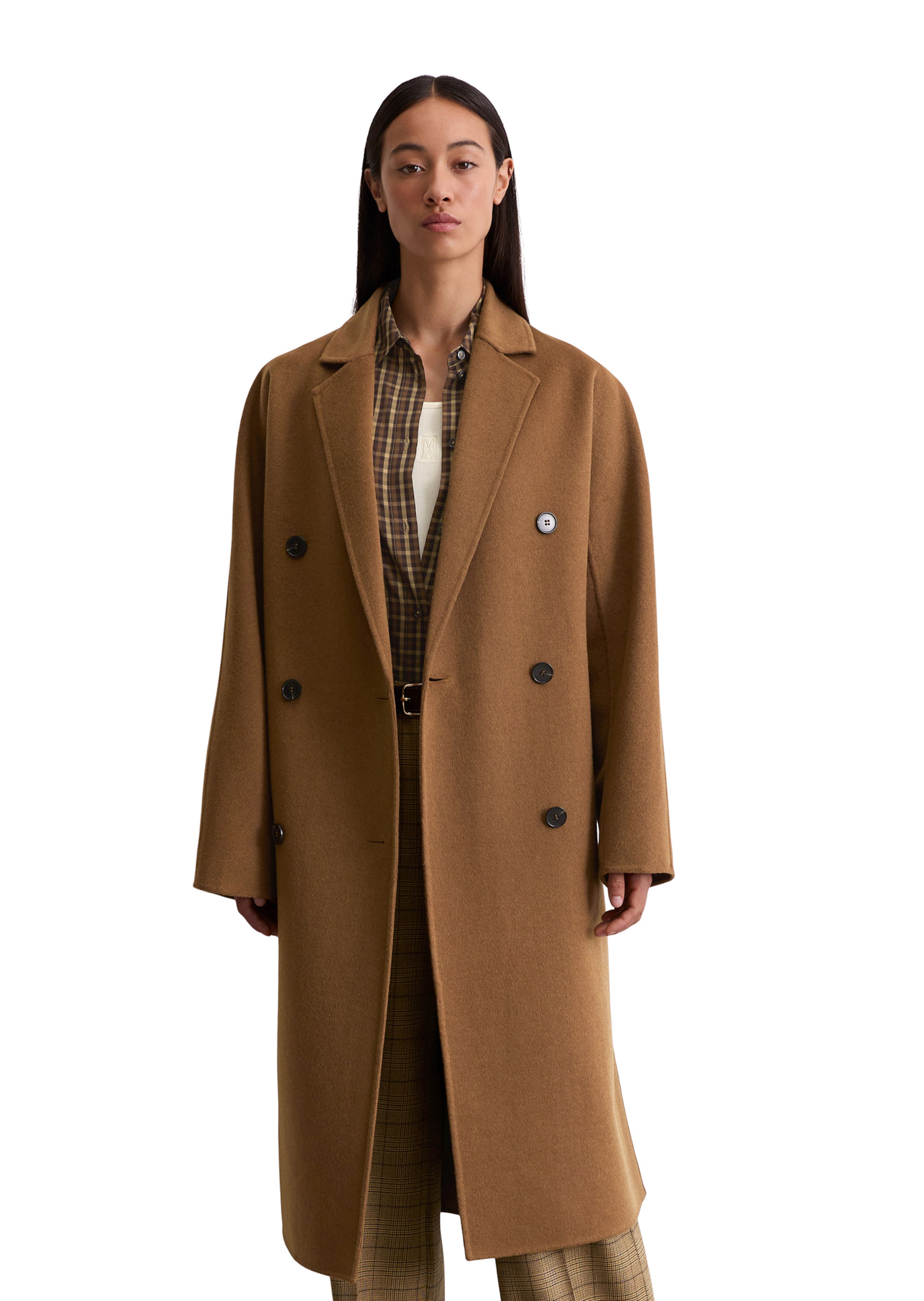 Marc O'Polo Between-seasons coat in Brown: front