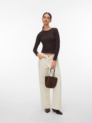 VERO MODA - Perna larga Calças de ganga 'VMLULLU' em bege