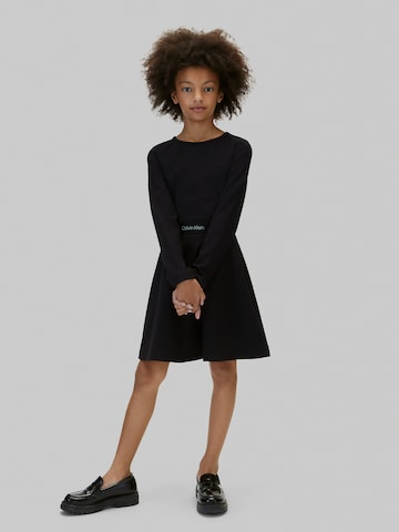 Calvin Klein Jeans Regular Kleid 'Punto Milano' in Schwarz