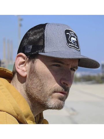 Surf Monkey Cap in Grau: Vorderseite