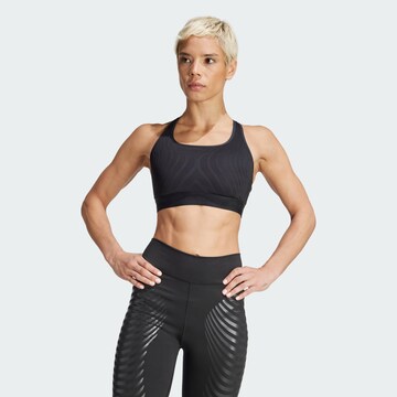 ADIDAS PERFORMANCE Bustier Sport bh 'Control' in Zwart: voorkant