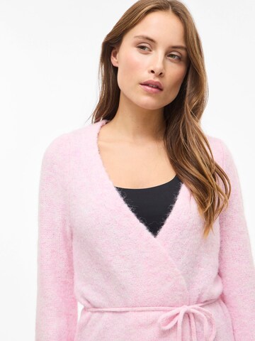 VILA Gebreid vest 'VIBOWS' in Roze