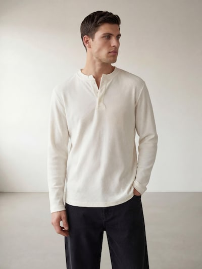 ARMIE T-Shirt 'The Hans Henley Structure Jersey' en S en blanc, Vue avec produit