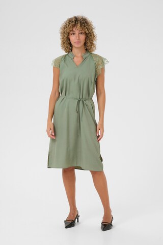 Cream Dress 'Nola' in Green