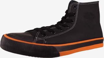Baskets hautes Harley Davidson en noir : devant