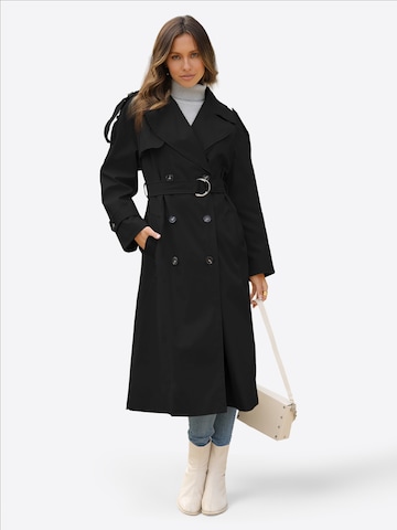 Palton de primăvară-toamnă de la Imily Bela pe negru