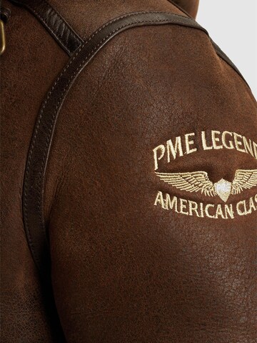 Giacca di mezza stagione 'Long Lammy leather jacket' di PME Legend in marrone