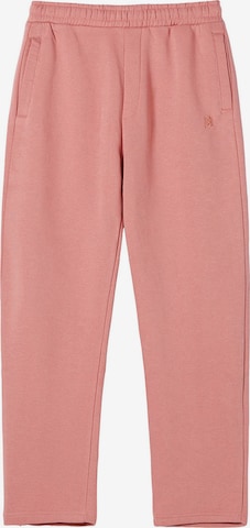 Loosefit Pantalon Bershka en rose : devant