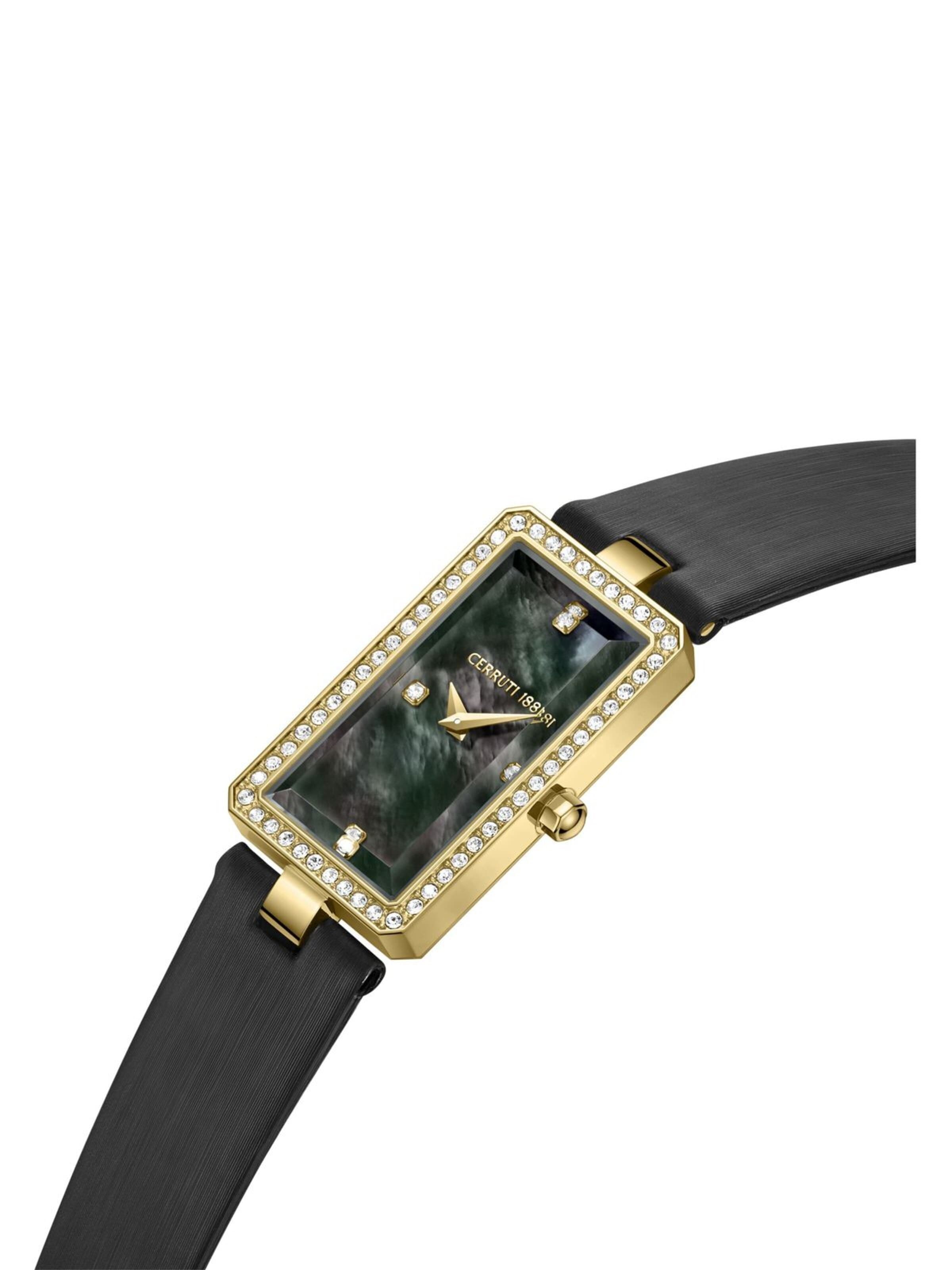 CERRUTI 1881 Analoguhr 'Watch Vallucciole'‌‌‌‌‌‌‌‌ in Schwarz