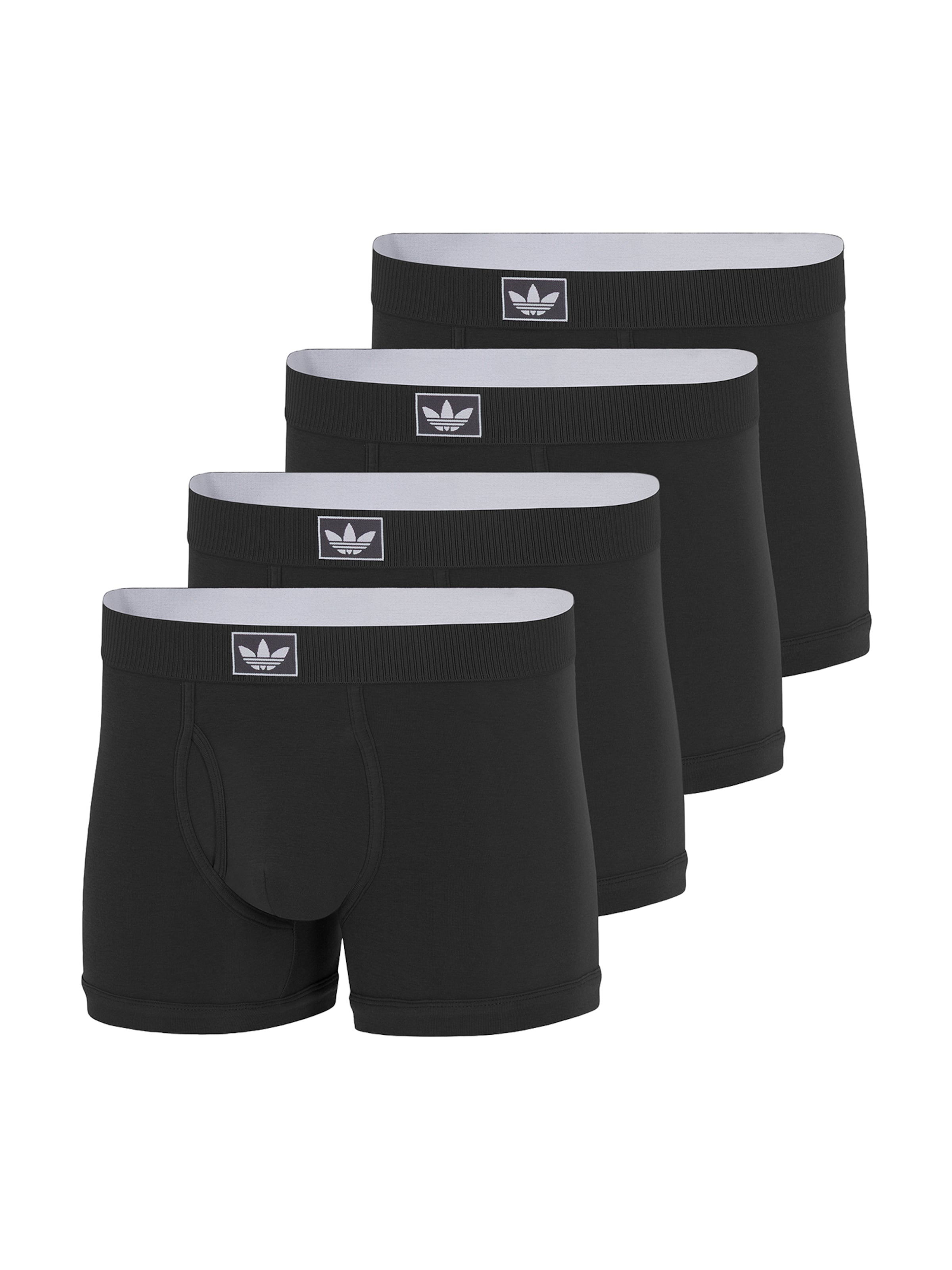 ADIDAS ORIGINALS Boxershorts ' Comfort Cotton Rib ' in Zwart: voorkant