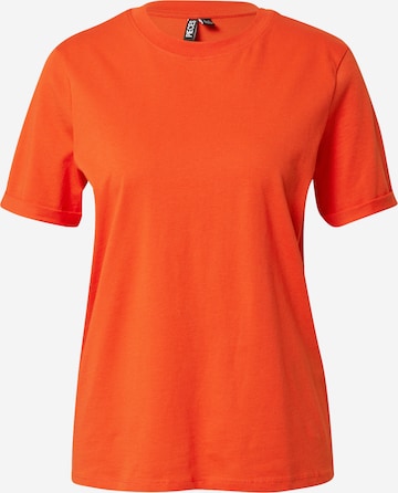 Maglietta 'Ria' di PIECES in arancione: frontale