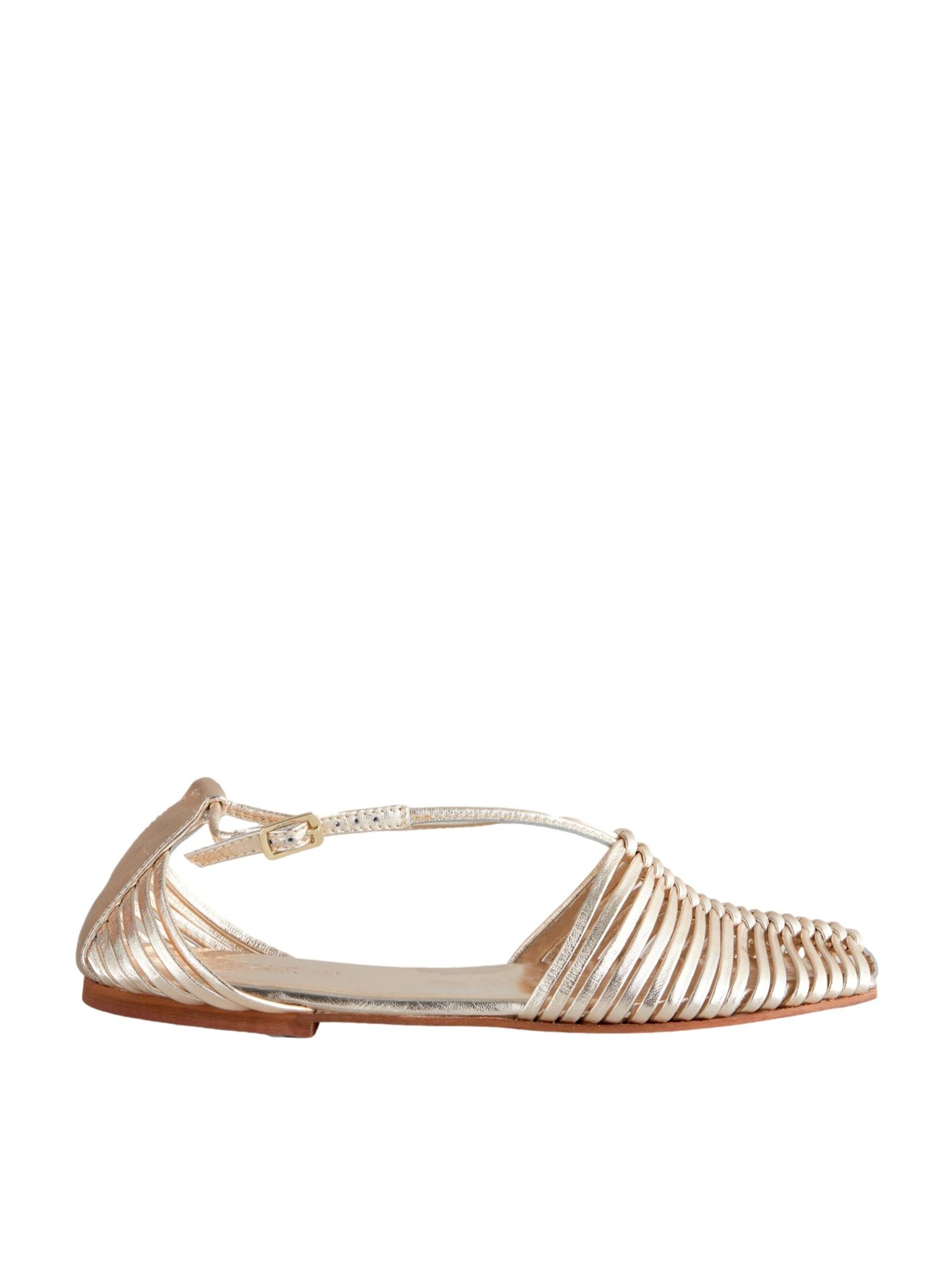 Next - Sandalias con hebilla en oro