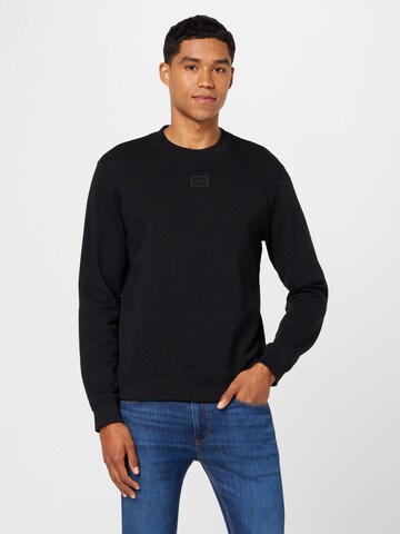 HUGOSweater majica - crna boja: prednji dio
