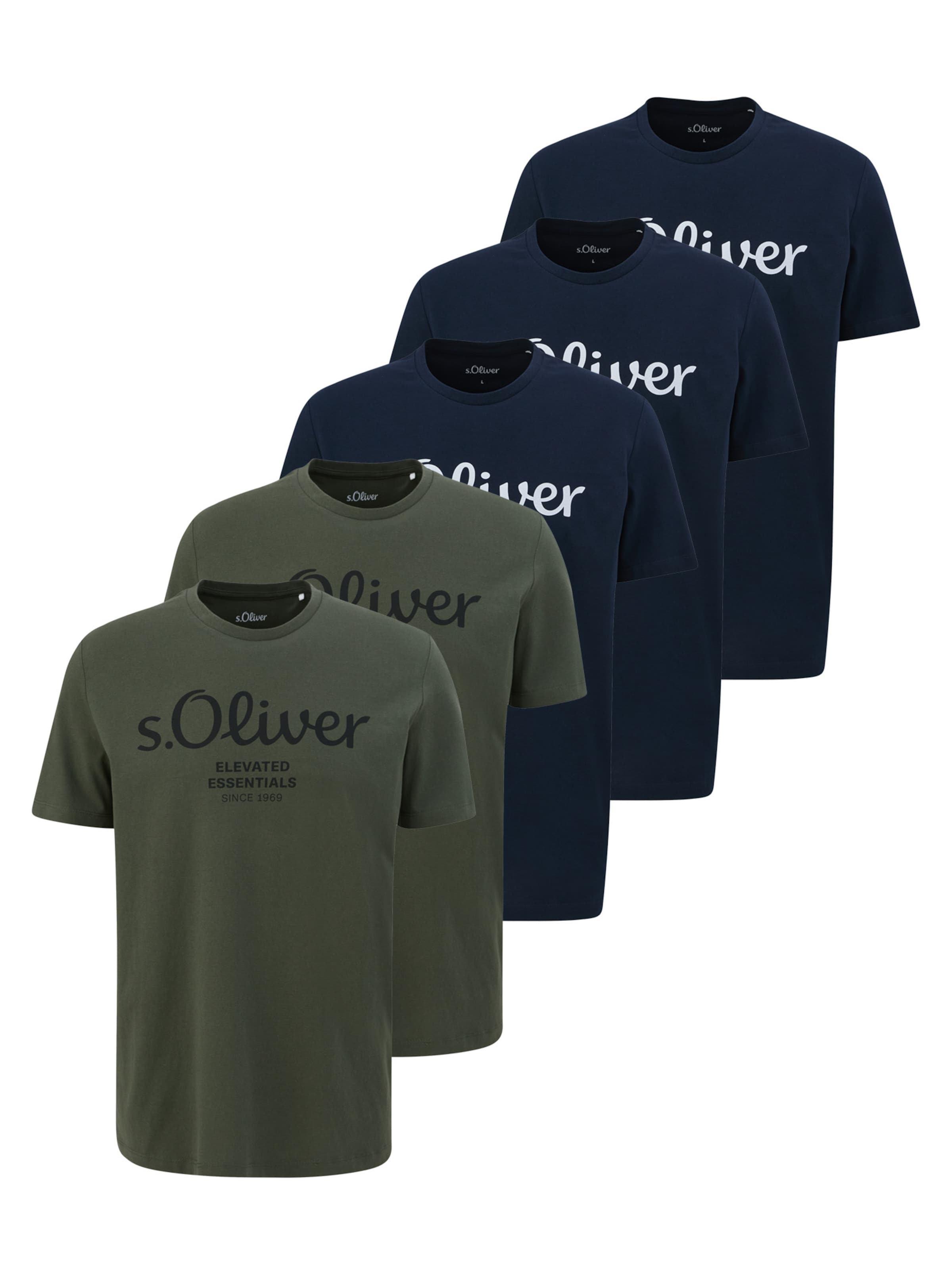 s.Oliver Shirt 'Basic'‌‌‌‌‌‌ in Blau: Vorderseite