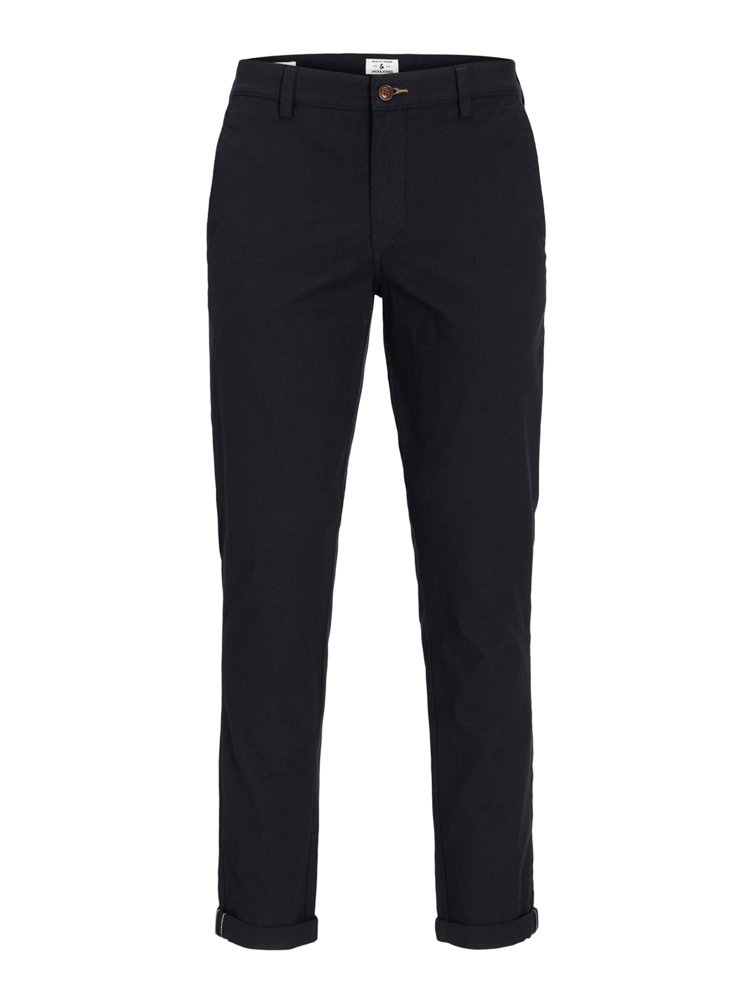 JACK & JONES Slim fit Chino trousers 'JWHMARCO FURY' in Black: front