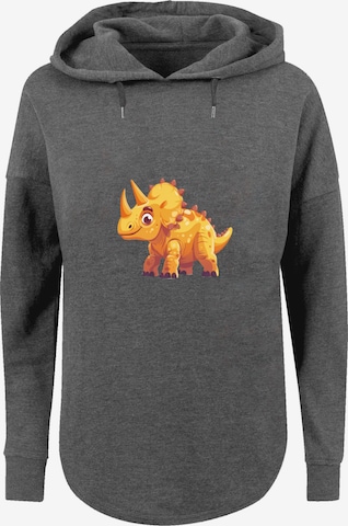 Pull-over 'Süßer Triceratops Dinosaurier' F4NT4STIC en gris : devant