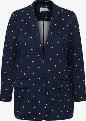 Fransa Curve Blazer 'Blenda' in Blue: front