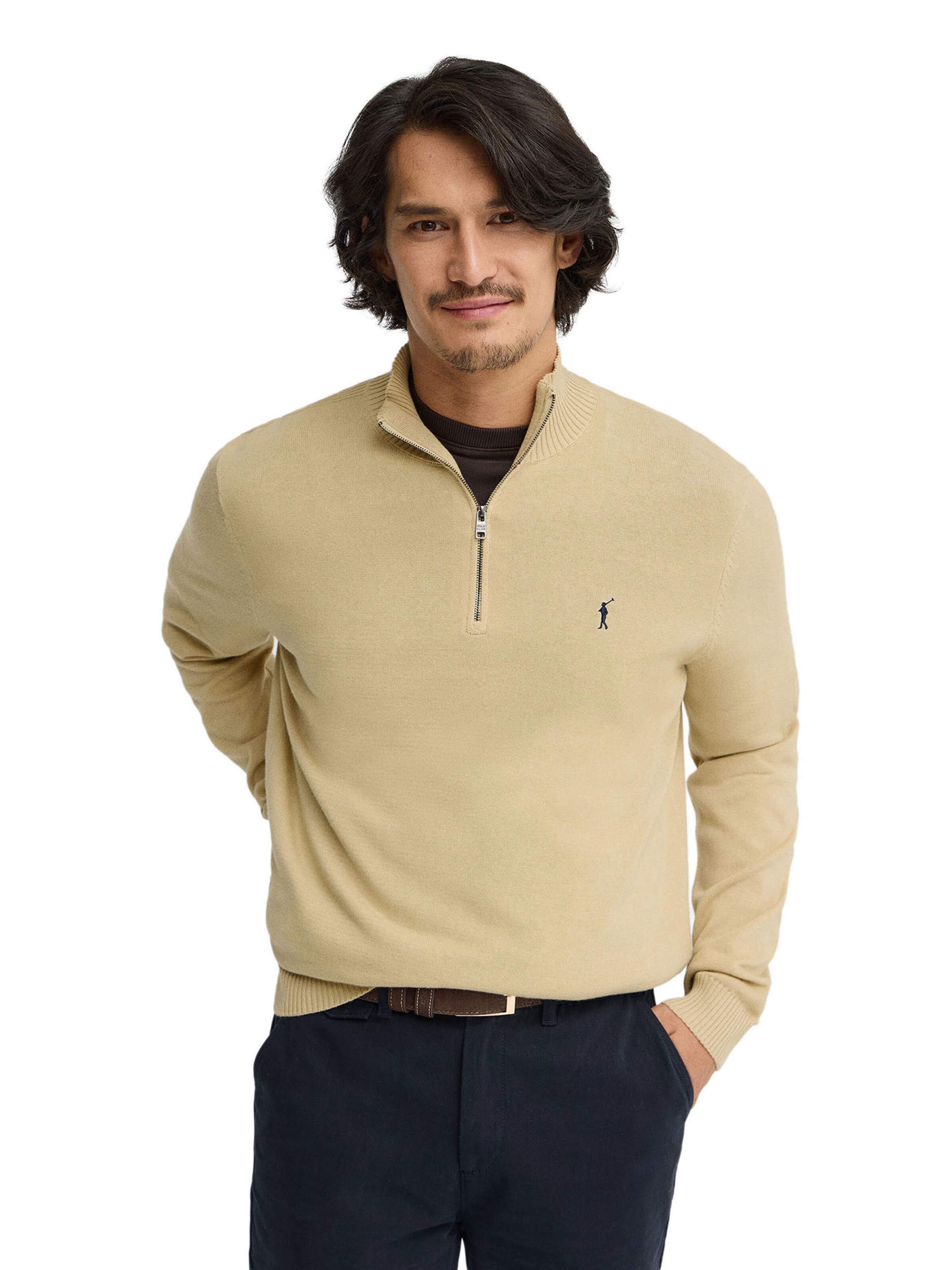 Polo Club Pullover 'Rigby' in Beige: Vorderseite