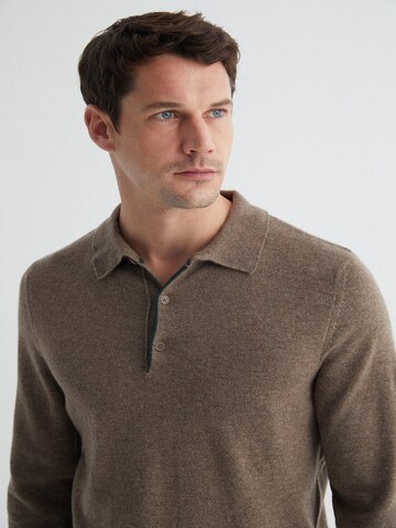 SILK & CASHMERE Knit cardigan in Grey: front