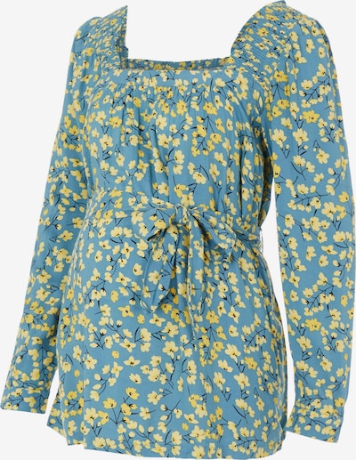 MAMALICIOUS Blusa 'Fransiska' en azul ahumado / amarillo / negro, Vista del producto