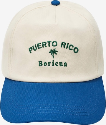Cappello da baseball 'PUERTO RICO BORIQUA' di Pull&Bear in blu: frontale