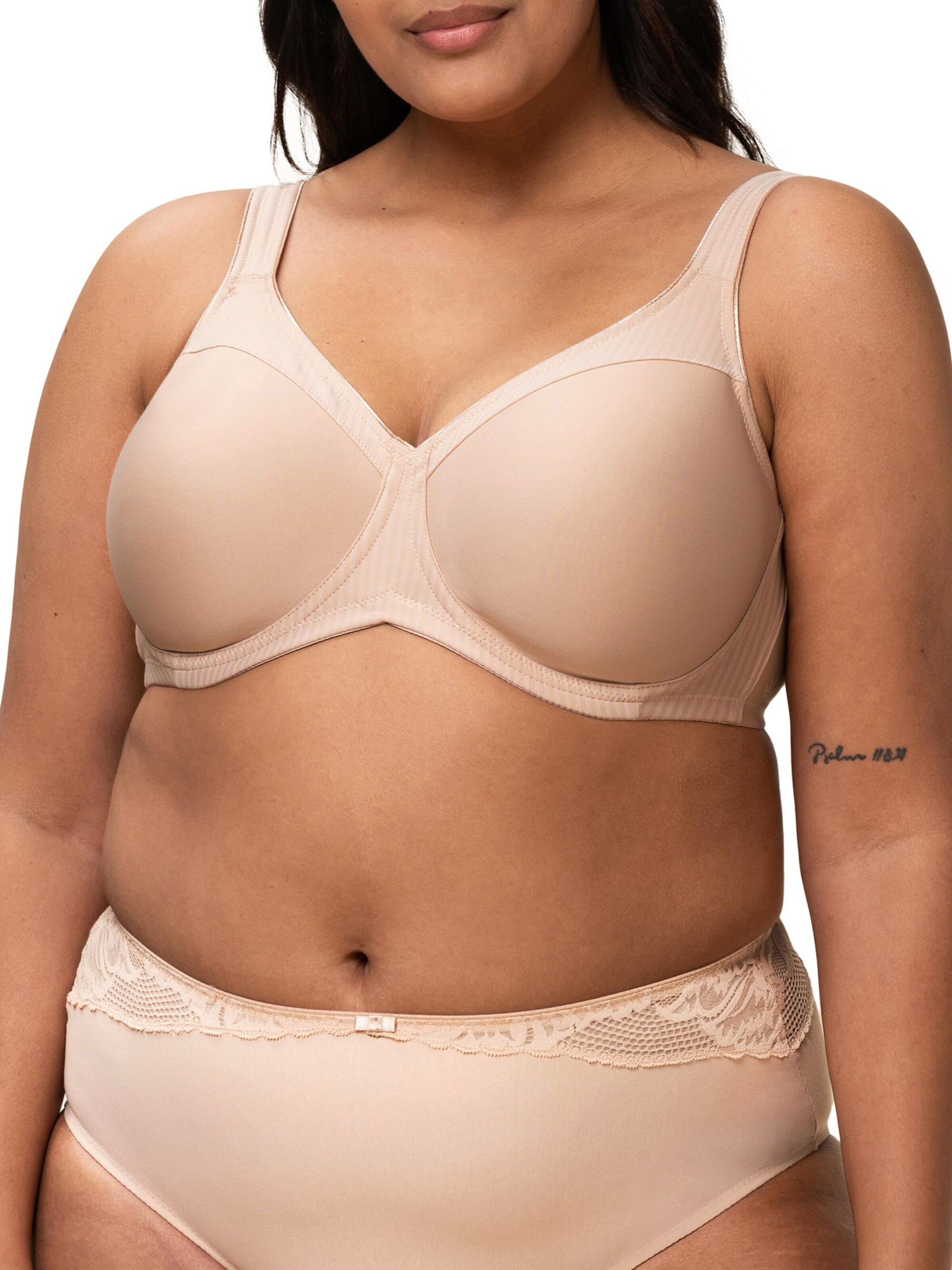 Minimiseur Soutien-gorge ' Modern Soft+Cotton ' TRIUMPH en beige : devant