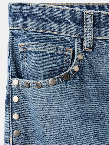 Wide Leg Jean 'STUDS' MANGO en bleu