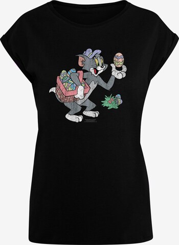 ABSOLUTE CULT T-Shirt 'Tom And Jerry - Tom Egg Hunt' in Schwarz: predná strana