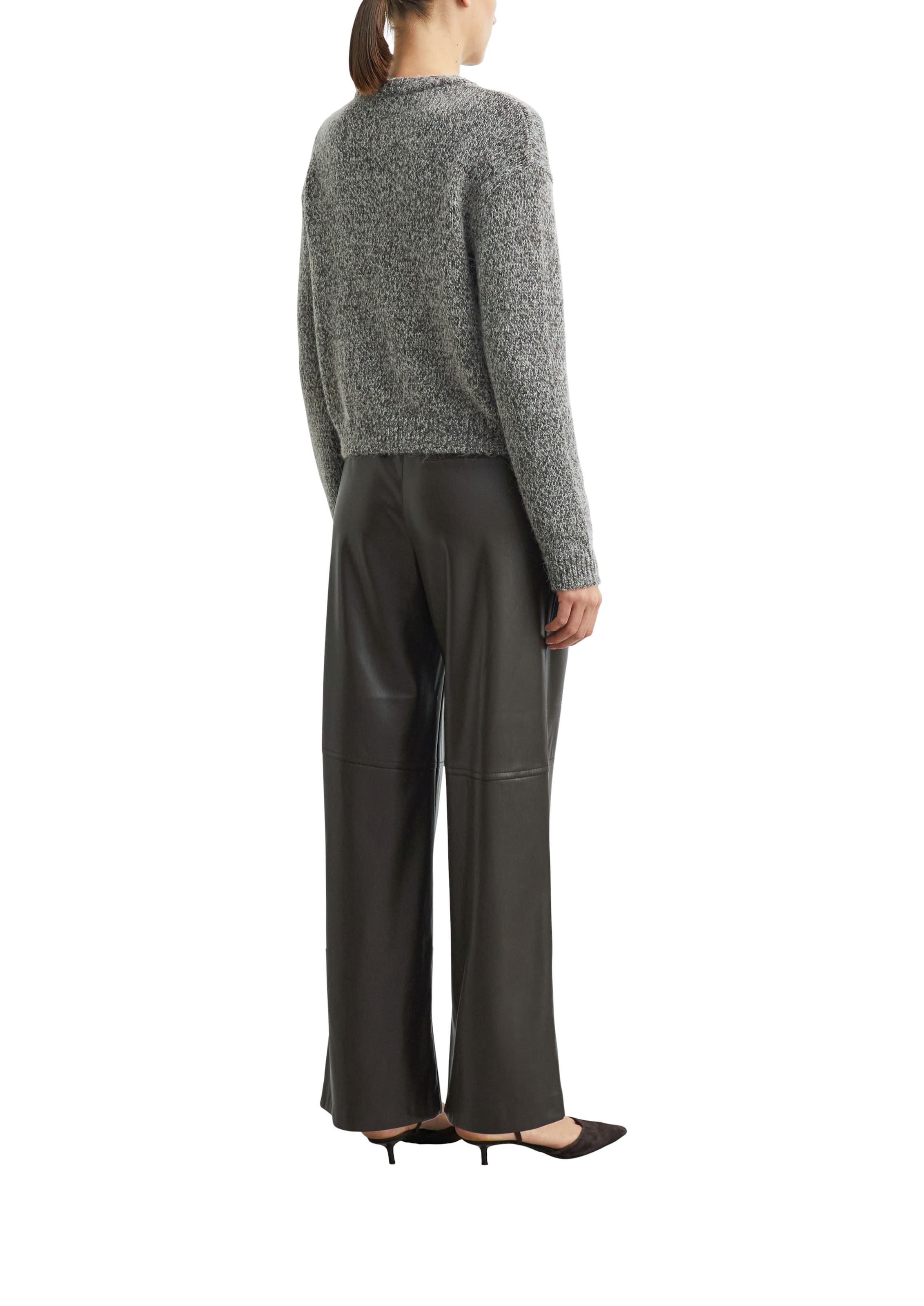 COMMA Wide leg Broek in Bruin